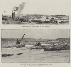 De grote Nijl-dam door Charles Auguste Loye